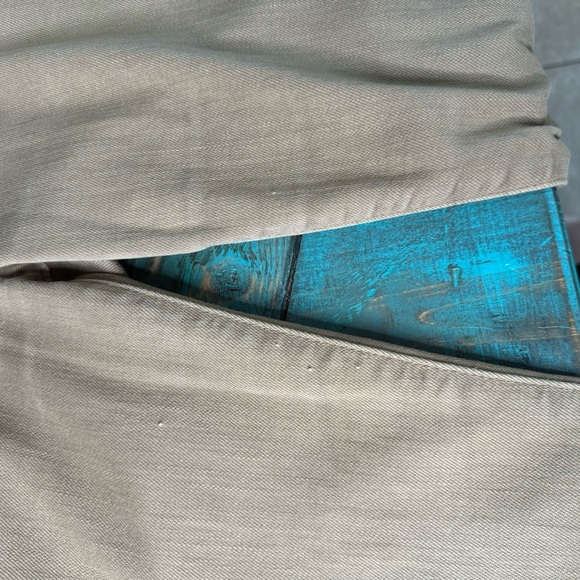 7 For All Mankind Slimmy Slim Straight Leg Tan Jeans Size 33 - Picture 6 of 16